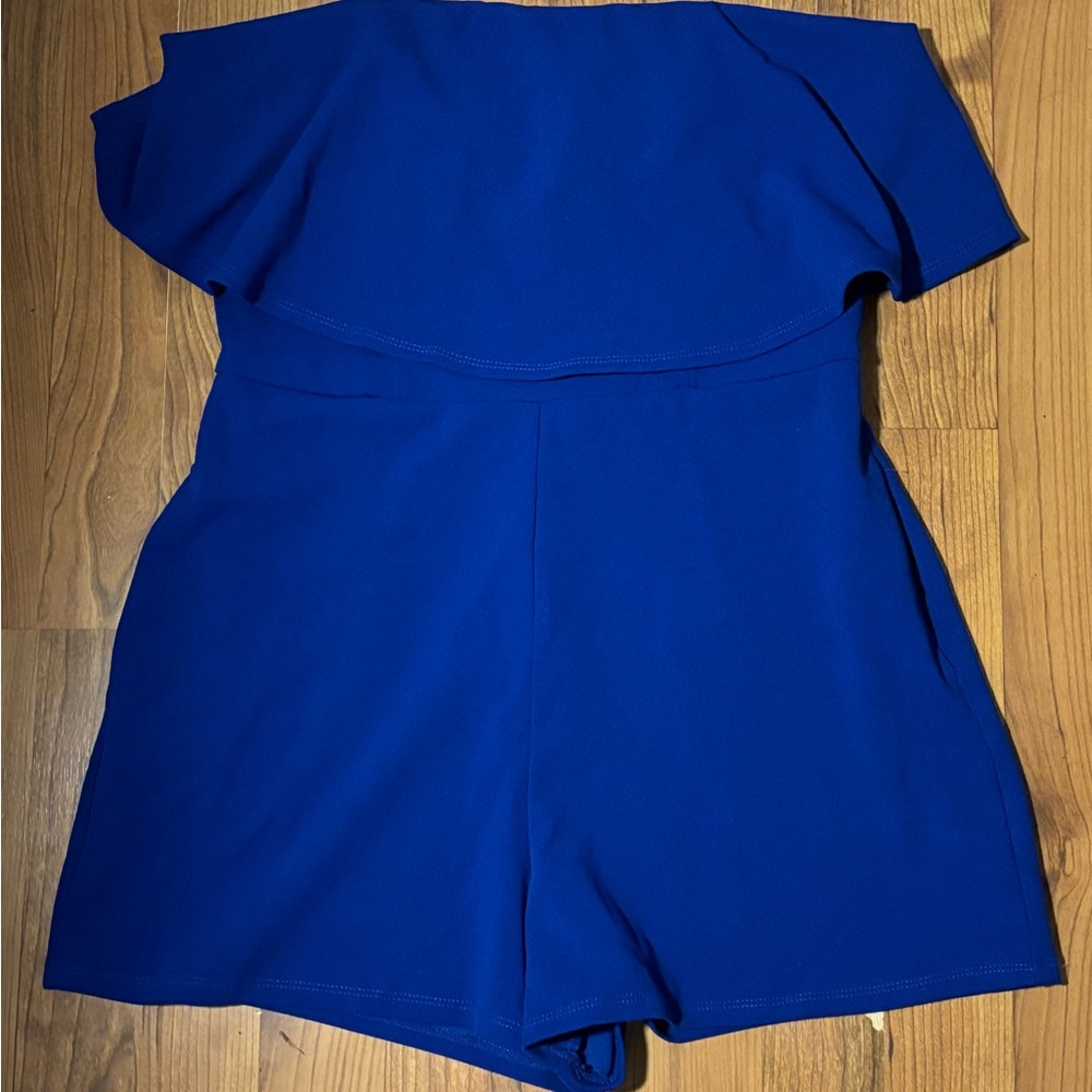 Strapless Blue Romper